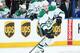 NEW YORK, NY - FEBRUARY 08: John Klingberg #3 of the Dallas Stars skates with the puck against the New York Rangers at Madison Square Garden on February 8, 2015 in New York City. The Dallas Stars won 3-2 in overtime. (Photo by Jared Silber/NHLI via Getty