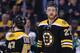 BOSTON, MA - FEBRUARY 10: Dougie Hamilton #27 of the Boston Bruins reacts after the Bruins allowed their fifth goal against the Dallas Stars during the third period at TD Garden on February 10, 2015 in Boston, Massachusetts. The Stars defeat the Bruins 5-