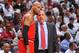 ATLANTA ,GA - MAY 12: Chicago Bulls head coach Tom Thibodeau speaks to Taj Gibson #22 during a break in the action against the Atlanta Hawks during Game Six of the Eastern Conference Semifinals in the 2011 NBA Playoffs on May 12, 2011 at Phillips Arena i