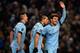 MANCHESTER, ENGLAND - FEBRUARY 21: David Silva of Manchester City celebrates scoring their fourth goal during the Barclays Premier League match between Manchester City and Newcastle United at Etihad Stadium on February 21, 2015 in Manchester, England. (P