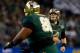 ARLINGTON, TX - JANUARY 01: Bryce Petty #14 of the Baylor Bears passes to LaQuan McGowan #80 of the Baylor Bears for a touchdown against the Michigan State Spartans during the second half of the Goodyear Cotton Bowl Classic at AT&T Stadium on January 1,