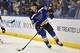 Jan 19, 2015; St. Louis, MO, USA; St. Louis Blues defenseman Alex Pietrangelo (27) controls the puck against the Colorado Avalanche during the first period at Scottrade Center. Mandatory Credit: Jasen Vinlove-USA TODAY Sports