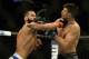 Feb 28, 2015; Los Angeles, CA, USA; Masio Fullen (red gloves) during his Featherweight bout against Alex Torres (blue gloves) at UFC 184 at Staples Center. Mandatory Credit: Jayne Kamin-Oncea-USA TODAY Sports