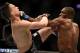 LOS ANGELES, CA - FEBRUARY 28: (R) Valmir Lazaro punches James Krause in their lightweight bout during the UFC 184 event at Staples Center on February 28, 2015 in Los Angeles, California. (Photo by Harry How/Getty Images)