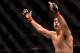 LOS ANGELES, CA - FEBRUARY 28: Alan Jouban celebrates his win over Richard Walsh in their welterweight bout during the UFC 184 event at Staples Center on February 28, 2015 in Los Angeles, California. (Photo by Harry How/Getty Images)