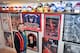 Craig Sager in his basement with his extensive collection of sports memorabilia.