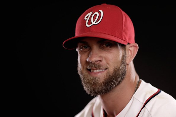 MLB on X: Yes Bryce Harper is wearing red contacts. And they are  terrifying:  / X