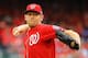WASHINGTON, DC - OCTOBER 03: Stephen Strasburg #37 of the Washington Nationals pitches in the first inning against the San Francisco Giants during Game One of the National League Division Series at Nationals Park on October 3, 2014 in Washington, DC. (P