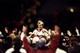 14 Apr 1999: Manchester United fans salute David Beckham after victory over Arsenal in the FA Cup semi-final replay at Villa Park in Birmingham, England. United won 2-1 after extra-time. \ Mandatory Credit: Clive Brunskill /Allsport