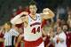 OMAHA, NE - MARCH 22: Frank Kaminsky #44 of the Wisconsin Badgers reacts during the third round of the 2015 NCAA Men's Basketball Tournament at the CenturyLink Center on March 22, 2015 in Omaha, Nebraska (Photo by Ronald Martinez/Getty Images)