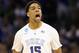 CHARLOTTE, NC - MARCH 22: Jahlil Okafor #15 of the Duke Blue Devils reacts against the San Diego State Aztecs during the third round of the 2015 NCAA Men's Basketball Tournament at Time Warner Cable Arena on March 22, 2015 in Charlotte, North Carolina.