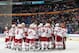 BUFFALO, NY - MARCH 26: Sam Gagner #9 of the Arizona Coyotes is mobbed by teammates after his game winning overtime goal against the Buffalo Sabres on March 26, 2015 at the First Niagara Center in Buffalo, New York. Arizona won, 4-3. (Photo by Bill Wipper