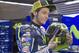 DOHA, QATAR - MARCH 15: Valentino Rossi of Italy and Movistar Yamaha MotoGP poses in box with the helmet during the MotoGP Tests in Qatar - Day Two at Losail Circuit on March 15, 2015 in Doha, Qatar. (Photo by Mirco Lazzari gp/Getty Images)