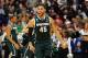 SYRACUSE, NY - MARCH 27: Denzel Valentine #45 of the Michigan State Spartans celebrates after defeating the Oklahoma Sooners 62 to 58 during the East Regional Semifinal of the 2015 NCAA Men's Basketball Tournament at the Carrier Dome on March 27, 2015 in