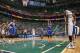 SALT LAKE CITY, UT - MARCH 10: Alexey Shved #1 of the New York Knicks shoots a free throw against the Utah Jazz on March 10, 2015 at EnergySolutions Arena in Salt Lake City, Utah. NOTE TO USER: User expressly acknowledges and agrees that, by downloading