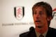 2 Aug 2001: Edwin Van der Sar of Fulham talks to the press at a press conference to announce him as the new signing at Fulham Training Gound, London. Mandatory Credit: Tom Shaw/ALLSPORT