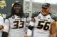 ORLANDO, FL - JANUARY 01: Head coach Gary Pinkel of the Missouri Tigers, Shane Ray #56, and Markus Golden #33 celebrate following the Buffalo Wild Wings Citrus Bowl at the Florida Citrus Bowl on January 1, 2015 in Orlando, Florida. The Missouri Tigers de