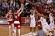 Apr 4, 2015; Indianapolis, IN, USA; Wisconsin Badgers forward Sam Dekker (15) shoots a three-pointer during the second half of the 2015 NCAA Men's Division I Championship semi-final game against the Kentucky Wildcats at Lucas Oil Stadium. Mandatory Credit