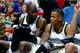 MINNEAPOLIS - 1997: Kevin Garnett #21 and Stephon Marbury #3 of the Minnesota Timberwolves discuss strategy from the bench during a 1997 NBA game at the Target Center in Minneapolis, Minnesota. NOTE TO USER: User expressly acknowledges that, by downloadi