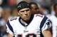 EAST RUTHERFORD, NJ - OCTOBER 20: Austin Collie #10 of the New England Patriots walks on the sidelines during their game against the New York Jets at MetLife Stadium on October 20, 2013 in East Rutherford, New Jersey. (Photo by Jeff Zelevansky/Getty Im