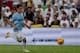 AL AIN, UNITED ARAB EMIRATES - MAY 15:Marcos Lopes of Manchester City in action during the friendly match between Al Ain and Manchester at Hazza bin Zayed Stadium on May 15, 2014 in Al Ain, United Arab Emirates. (Photo by Francois Nel/Getty Images)