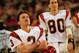 Cris Collinsworth (right) had a few inches on kicker Jim Breech.