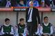 MADRID, SPAIN - FEBRUARY 08: Head coach Zinedine Zidane of Real Madrid Castilla looks on beside new signing Martin Odegaard during the Segunda Division B match between Real Madrid Castilla and Athletic Club B at Estadio Alfredo Di Stefano on February 8,