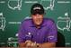 AUGUSTA, GA - APRIL 07: Phil Mickelson of the United States speaks to the media during a practice round prior to the start of the 2015 Masters Tournament at Augusta National Golf Club on April 7, 2015 in Augusta, Georgia. (Photo by David Cannon/Getty Im