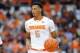 Nov 25, 2014; Syracuse, NY, USA; Syracuse Orange forward Chris McCullough (5) dribbles the ball up the court against the Loyola (Md) Greyhounds during the second half at the Carrier Dome. Syracuse defeated Loyola 70-37. Mandatory Credit: Rich Barnes-USA