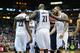 MINNEAPOLIS, MN - FEBRUARY 25: Kevin Garnett #21 of the Minnesota Timberwolves huddles with the team during the game against the Washington Wizards on February 25, 2015 at Target Center in Minneapolis, Minnesota. NOTE TO USER: User expressly acknowledges