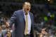 Apr 30, 2015; Milwaukee, WI, USA; Chicago Bulls head coach Tom Thibodeau during the game against the Milwaukee Bucks in game six of the first round of the NBA Playoffs at BMO Harris Bradley Center. Chicago won 120-66. Mandatory Credit: Jeff Hanisch-USA