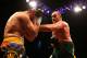 LONDON, ENGLAND - FEBRUARY 28: Tyson Fury (green shorts) on his way to victory over Christian Hammer in a Heavyweight Contest by singing 'Elvis' at the O2 Arena on February 28, 2015 in London, England. (Photo by Richard Heathcote/Getty Images)