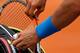 PARIS, FRANCE - MAY 26: A detailed view as Rafael Nadal of Spain changes racquet in his Men's Singles match against Quentin Halys of France on day three of the 2015 French Open at Roland Garros on May 26, 2015 in Paris, France. (Photo by Clive Brunskill
