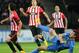 BORISOV,BELARUS - SEPTEMBER 30: Nikolai Signevich of Bate Borisov (Blue Strip) in action during the UEFA Champions League Group H match between Bate Borisov and Athletic Bilbao at the Borisov Arena on September 30, 2014 in Borisov, Belarus. (Photo by Maxi