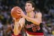 1987: Kiki Vandeweghe of the Portland Trailblazers stands at the foul line during a game. Mandatory Credit: Stephen Dunn /Allsport