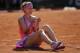 Safarova celebrates her big win.