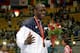 Deontay Wilder celebrates his bronze medal finish at the 2008 Olympics.