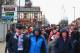 MANCHESTER, ENGLAND - FEBRUARY 28: Fans make their way to the stadium prior to the Barclays Premier League match between Manchester United and Sunderland at Old Trafford on February 28, 2015 in Manchester, England. (Photo by Clive Brunskill/Getty Images