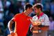 PARIS, FRANCE - JUNE 07: Runner up Novak Djokovic of Serbia congratulates winner Stanislas Wawrinka of Switzerland after their Men's Singles Final on day fifteen of the 2015 French Open at Roland Garros on June 7, 2015 in Paris, France. (Photo by Julian