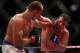 December 13, 2014; Phoenix, AZ, USA; Junior Dos Santos hits Stipe Miocic during UFC Fight Night at US Airways Center. Mandatory Credit: Mark J. Rebilas-USA TODAY Sports
