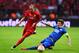 WARSAW, POLAND - MAY 27: Aleix Vidal of Sevilla is challenged by Ruslan Rotan of Dnipro during the UEFA Europa League Final match between FC Dnipro Dnipropetrovsk and FC Sevilla on May 27, 2015 in Warsaw, Poland. (Photo by Shaun Botterill/Getty Images)