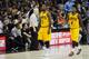CLEVELAND, OH - JUNE 11: J.R. Smith #5 and Iman Shumpert #4 of the Cleveland Cavaliers during the game against the Golden State Warriors in Game Four of the 2015 NBA Finals at The Quicken Loans Arena on June 11, 2015 in Cleveland, Ohio. NOTE TO USER: Use