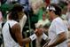 LONDON - JULY 09: Roger Federer (R) of Switzerland shakes hands with Rafael Nadal of Spain after winning the men's final on day thirteen of the Wimbledon Lawn Tennis Championships at the All England Lawn Tennis and Croquet Club on July 9, 2006 in London,