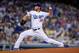 Clayton Kershaw pitches against the Texas Rangers.