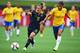MONCTON, NB - JUNE 21: Lisa De Vanna of Australia is chased by Fabiana of Brazil during the FIFA Women's World Cup 2015 round of 16 match between Brazil and Australia at Moncton Stadium on June 21, 2015 in Moncton, Canada. (Photo by Elsa/Getty Images)