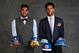 Karl-Anthony Towns and Jahlil Okafor (right) have long been expected to be the top two picks in this week's NBA draft.