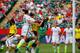 EDMONTON, AB - JUNE 22: Abby Wambach #20 of the United States misses a header off a corner against Colombia in the first half in the FIFA Women's World Cup 2015 Round of 16 match at Commonwealth Stadium on June 22, 2015 in Edmonton, Canada. (Photo by Ke