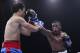 Jun 12, 2015; Chicago, IL, USA; Erislandy Lara right and Delevin Rodriguez left during the Premier Boxing Championships at UIC Pavilion. Mandatory Credit: Kamil Krzaczynski-USA TODAY Sports