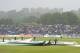 CHESTER-LE-STREET, ENGLAND - JUNE 20: Ground staff bring on the covers as rain stops play during the 5th ODI Royal London One-Day match between England and New Zealand at Emirates Durham ICG on June 20, 2015 in Chester-le-Street, England. (Photo by Gare