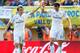 VILLARREAL, SPAIN - SEPTEMBER 27: Luka Modric (L) of Real Madrid celebrates after scoring with his teammate Gareth Bale during the La Liga match between Villarreal CF and Real Madrid at El Madrigal on September 27, 2014 in Villarreal, Spain. (Photo by M